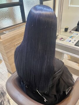 ジャストビューティマカロン 上大岡(Just Beauty macaron) 【 nagi 】ブルーブラック/ダブルカラー