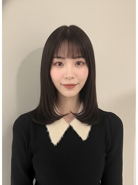 エールバイボヌール(Ere by Bonheur) 福田/暗色カラーのミディアムレイヤーで大人可愛く【西梅田】