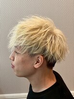 ライン(LYNE) メンズカット/ケアブリーチ/イエローベージュ/ショート