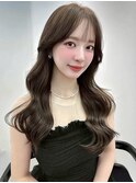 ナチュラルレイヤートレンドカラー韓国風シースルーバング