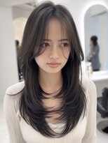 ネハス ナガオカ(nehus.nagaoka)&nbsp;xカット//ホワイトグレージュ/レイヤーカット/チェリーブラウン