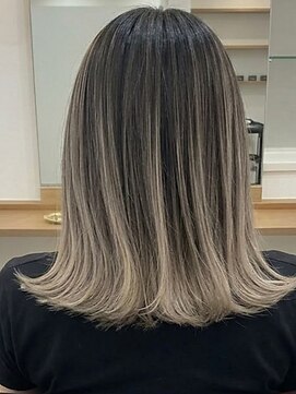 ランプ(Lamp) くびレイヤー グレーベージュ 白髪染め 白髪ぼかし 髪質改善UP