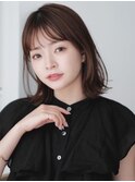 似合わせカット ダークアッシュ ミディアムレイヤーカット