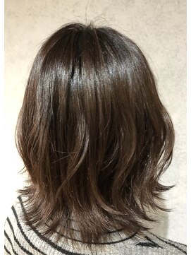 ヘアサロンエムフィス 池袋東口(HAIR SALON M Fe's) 外ハネボブ/アッシュブラウン/ネオウルフ/デザインカラー