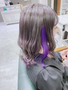 デイズ(days) ブルーパープルカラー　インナーカラー☆アッシュグレージュ