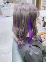 デイズ(days) ブルーパープルカラー インナーカラー☆アッシュグレージュ