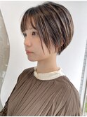 【なかじま ひびき】ナチュラル前下がりショートボブ
