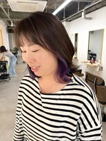 トト 船橋店(toto.)&nbsp;黒髪/グレーベージュ/レイヤーロング/前髪パーマ[西船橋/津田沼]