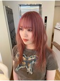 フェードピンク × レイヤーカット