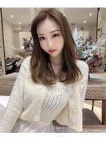 プアメリア 名古屋(Puamelia)&nbsp;透明感カラー×かきあげバング☆ロング