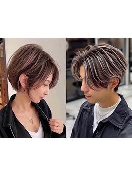 ショートカットとハイライトの仕上がり大好評！men'sも多数ご来店,評価も◎[ショートカット/men's/表参道]