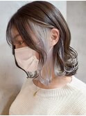 横浜西口大人ショートボブくびれイルミナカラーインナーカラー
