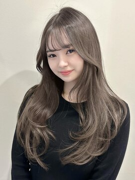 ライン(LINE) 韓国風/レイヤー/小顔/前髪カット/髪質改善/グレージュ/透明感