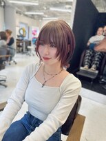 ハピネス 梅田茶屋町店(HAPPINESS)&nbsp;ミディアムレイヤー/韓国ボブ/髪質改善/顔周り/アンブレラカラー
