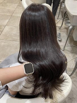 ザックラフィネ(ZACC raffine) 艶カラー/レイヤーカット/透明感カラー/くびれ巻き/縮毛矯正