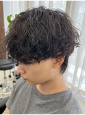 波巻きスパイラルツイストスパイラルパーママッシュメンズヘア