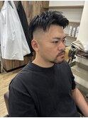 スキンフェード×アップバング