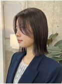 栄切りっぱなしナチュラル大人可愛いボブ