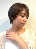ダークアッシュ/丸みショート/コンパクトショート/大人上品p川口