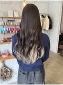 グラデーションカラーシルバーベージュケアブリーチ