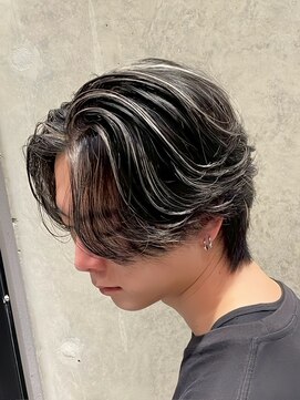 アッシュ 武蔵新城店(Ash) 新城明るい白髪染め白髪ぼかしハイライト 大人ショートボブ