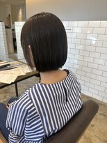 アコーズ ヘア トクシゲ(accord s hair Tokushige)&nbsp;ぱつっとボブ/オリーブベージュ/透明感カラー