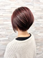 ヴィソップ(V.S.O.P)&nbsp;艶レッドブラウン×大人の丸みショートボブ