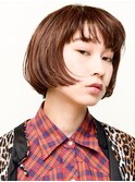 ころんとしたエッジーなボブ