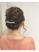 ねじねじ くるりんぱ ウェーブ 結婚式 二次会 ラフ 抜け感