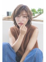 フレイムスヘアーアンドリラックス 西川口店 グレージュ ミディアムレイヤー ウエット