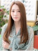 大人かわいいミルクティーブラウン小顔ロングb上尾20代30代40代