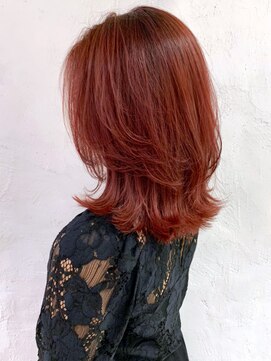 アイティー バイ アルバム 浦和店(IT by ALBUM) チェリーレッド_ピンクベージュボブルフクールショート_ba308371