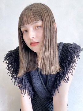 アイティー バイ アルバム 中野店(IT by ALBUM) ストレートロブスタイル_外ハネボブセクションカラー_38506