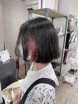 アジールヘア 所沢プロペ通り店(agir hair)&nbsp;インナーピンク　ホワイトピンクインナーカラー