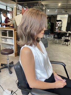 ナンバー(number+) 透明感カラー★20代30代ダブルカラーブリーチグレージュ