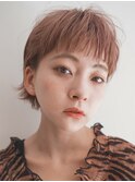 大人可愛い20代30代40代黒髪ひし形小顔ボブ丸みショートウルフ