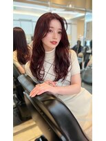 ノク 渋谷(nok)&nbsp;水素結合ラベンダーピンクカラー_前髪マチルダボブ