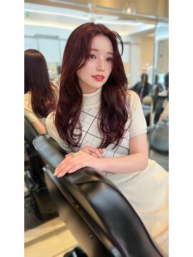 ノク 渋谷(nok) 水素結合ラベンダーピンクカラー_前髪マチルダボブ