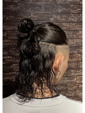 スウェル 七隈四ツ角店(SWELL) ハーフアップマンバン×マガジンパーマ　福岡