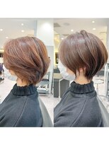 絶壁解消ショート×ひし形小顔×30代40代50代×ショートボブN