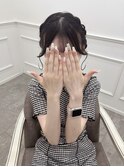 【ヘアメ】お嬢様っぽ＊ふわふわ編み込みツインお団子＊新井