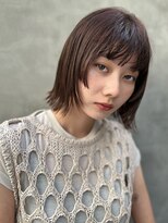 トリッカ シブヤ(TRICCA SHIBUYA)&nbsp;姫カット/切りっぱなしボブ/ブラウンベージュ/似合わせ/前髪
