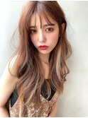 【Blanc】ウルフレイヤーロング＿インナーカラー