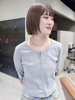 ヘアー アイス ルーチェ(HAIR ICI LUCE) ベージュカラー/インナーカラー/ミニボブ/切りっぱなし/城倉