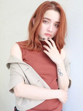 ブゾン(buZon) 【buZon ブゾン】くびれミディアム×オレンジヘア