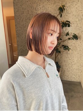 トップヘアー スパアンドリラクゼーション 安城(spa&relaxation) 切りっぱなしボブ/ぱつっとボブ髪型20代30代前髪あり前髪無し