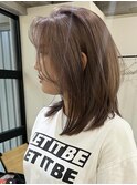 くびれヘア/アプリコットオレンジ/夏/ハイライトカラー[銀座駅]