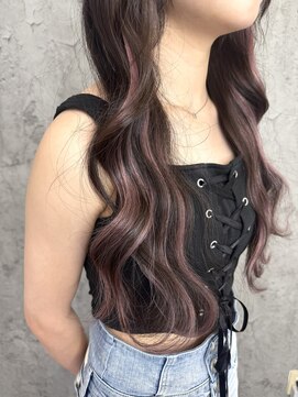 ルーツアイリー 心斎橋(ROOTS IRIE) シールエクステ/インナーピンク/エクステハイライト/メッシュ