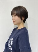 前髪あり耳掛け丸みボブコンパクトショート20代30代40代50代