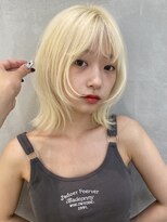 ダブルトーキョー シブヤ(W-TOKYO SHIBUYA)&nbsp;【ボブウルフ】ハイトーン　ブリーチ